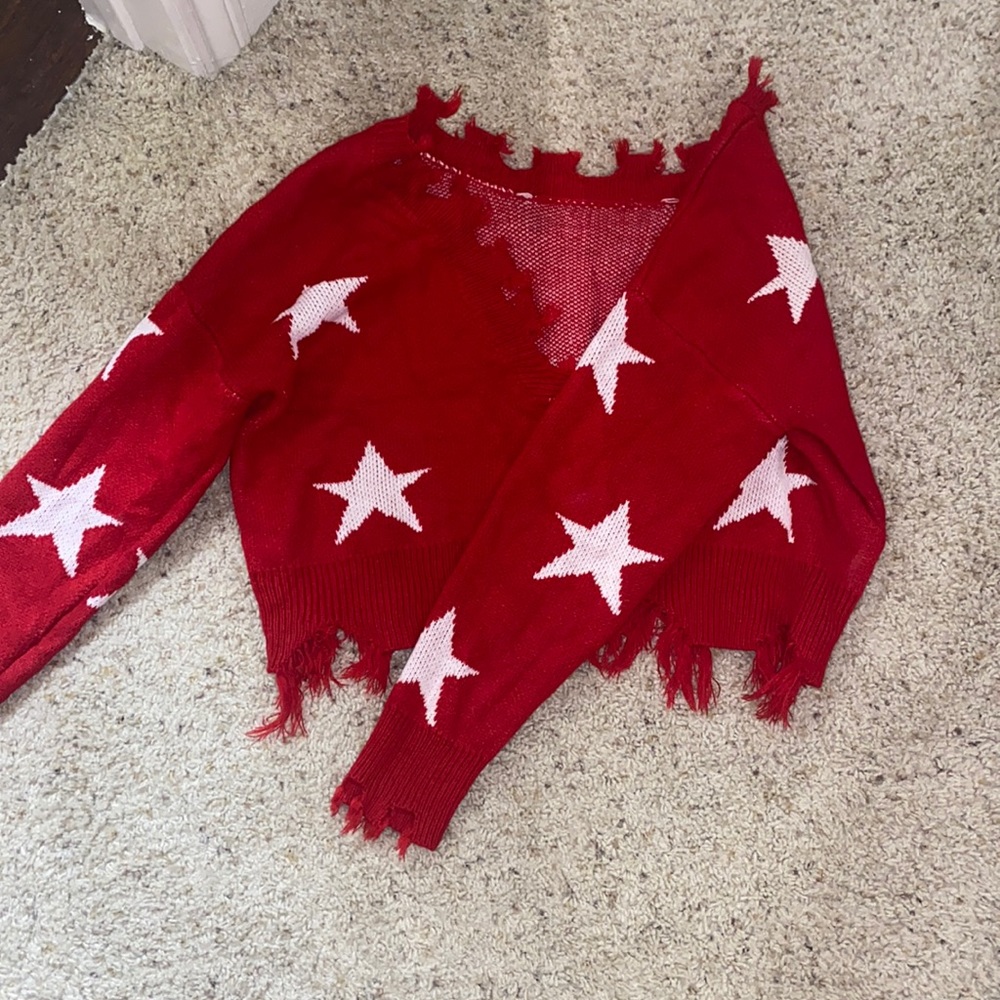 Star Cropped Sweater